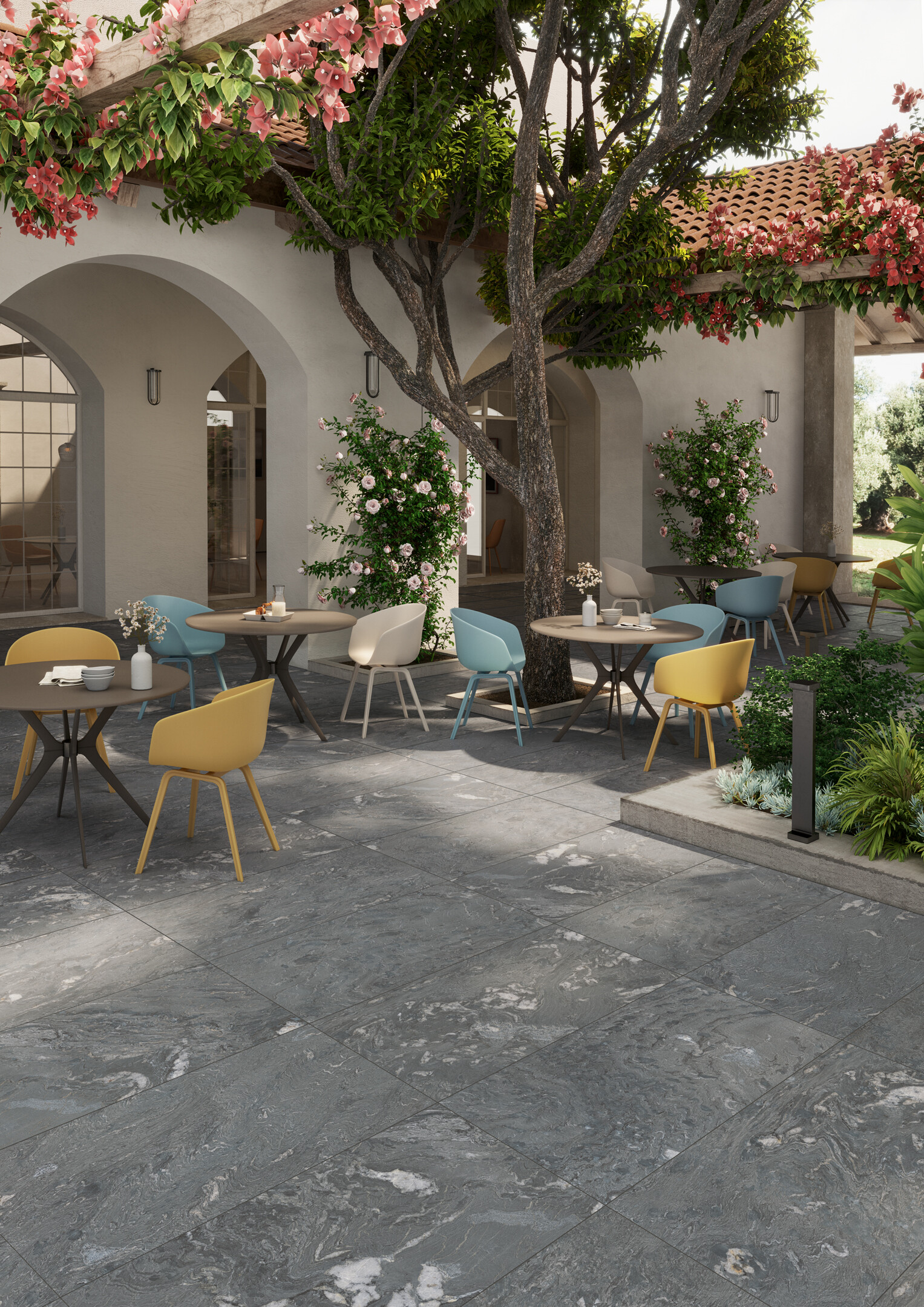 Fliese schwarz terrasse