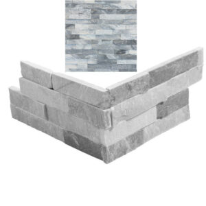Eckstück Wandverblender Marmor Farbe grau