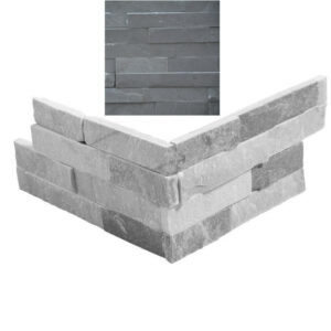 Eckstück Schiefer schwarz Riemchen
